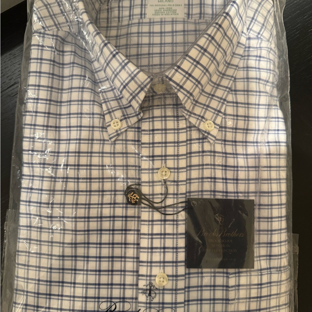 Brooks Brothers Stretch Supima® Cotton Non-Iron Twill Polo Button Down - Milano